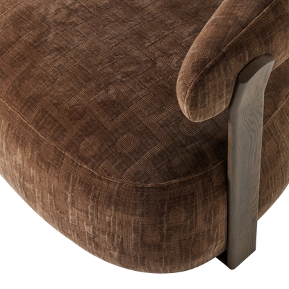 Woood Foon Fauteuil 3D Structuurstof Bruin [Fsc] - KwaliteitWonen.nl