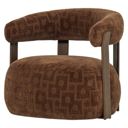 Woood Foon Fauteuil 3D Structuurstof Bruin [Fsc] - KwaliteitWonen.nl