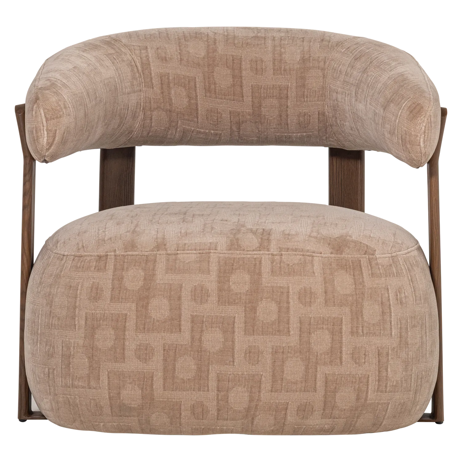 Woood Foon Fauteuil 3D Structuurstof Zand [Fsc] - KwaliteitWonen.nl