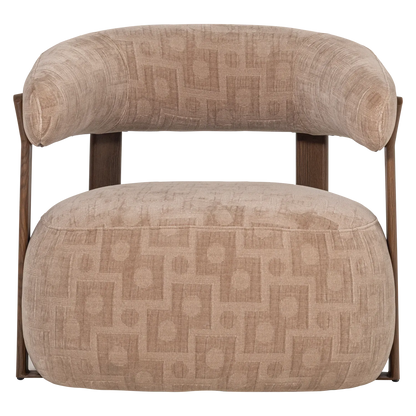 Woood Foon Fauteuil 3D Structuurstof Zand [Fsc] - KwaliteitWonen.nl