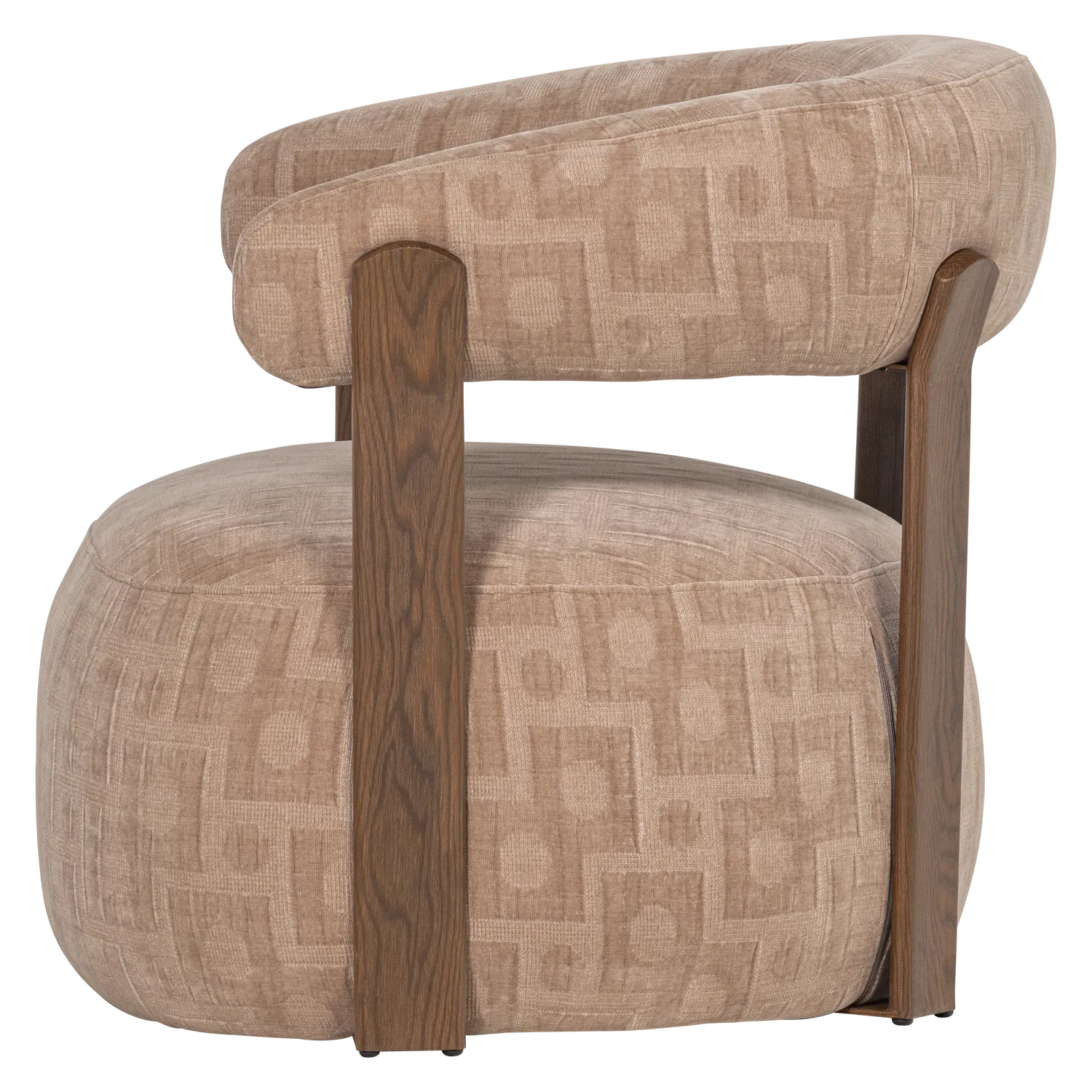 Woood Foon Fauteuil 3D Structuurstof Zand [Fsc] - KwaliteitWonen.nl