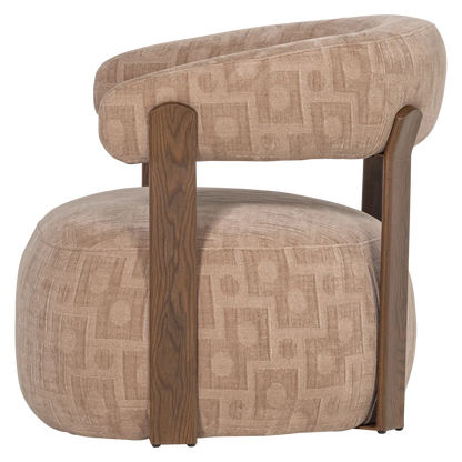 Woood Foon Fauteuil 3D Structuurstof Zand [Fsc] - KwaliteitWonen.nl