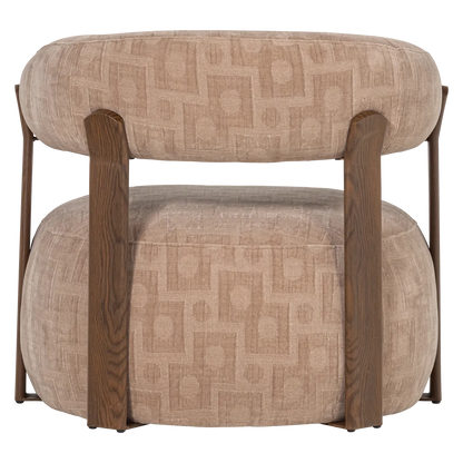 Woood Foon Fauteuil 3D Structuurstof Zand [Fsc] - KwaliteitWonen.nl