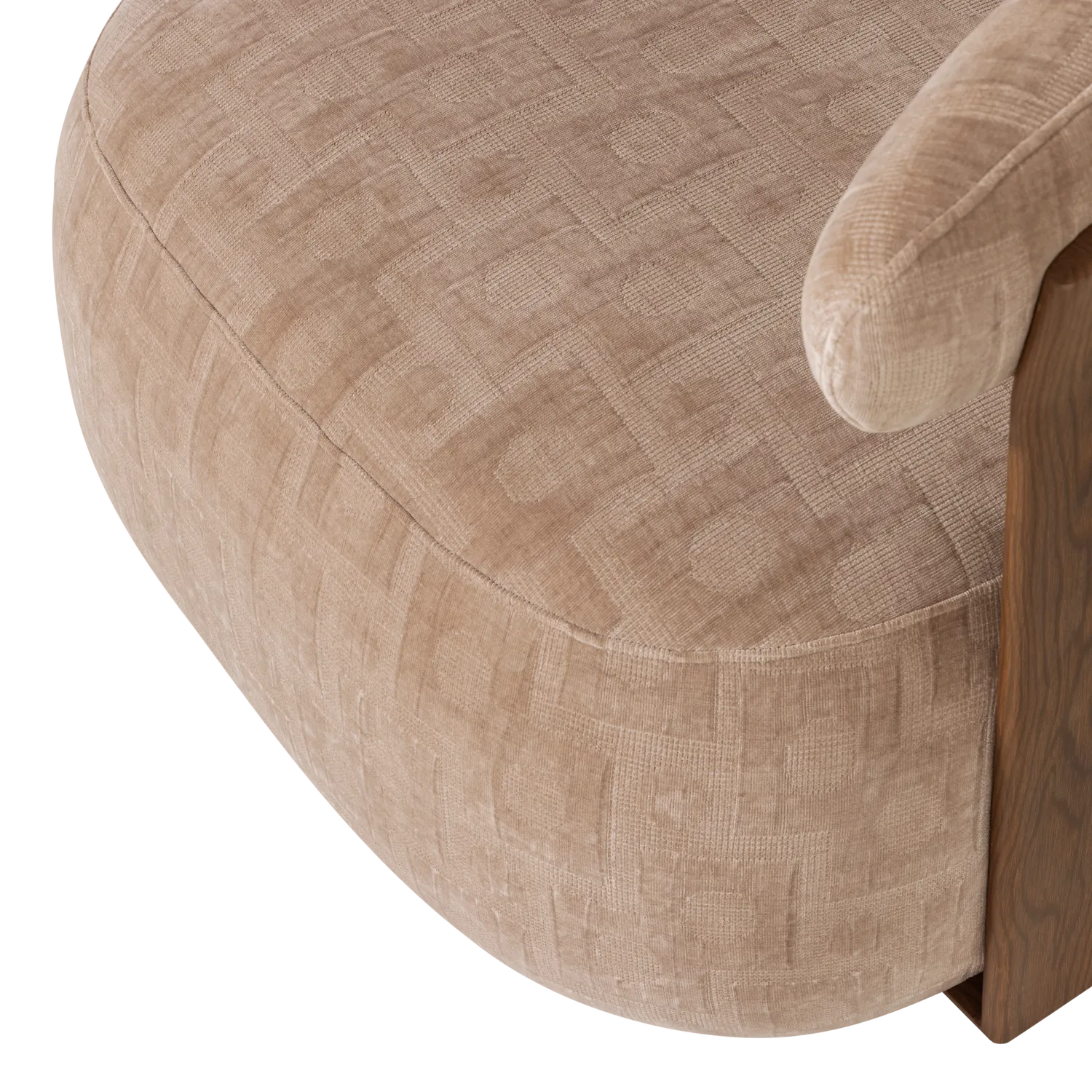 Woood Foon Fauteuil 3D Structuurstof Zand [Fsc] - KwaliteitWonen.nl