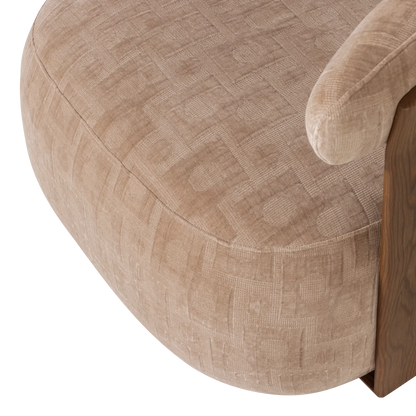 Woood Foon Fauteuil 3D Structuurstof Zand [Fsc] - KwaliteitWonen.nl