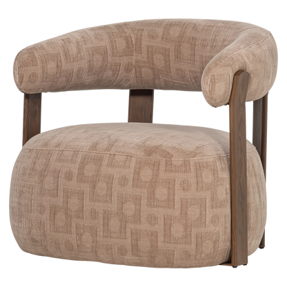 Woood Foon Fauteuil 3D Structuurstof Zand [Fsc] - KwaliteitWonen.nl