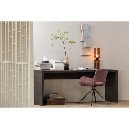 Woood Gigi Tafellamp Gehamerd Glas Bruin - KwaliteitWonen.nl