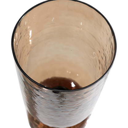 Woood Gigi Tafellamp Gehamerd Glas Bruin - KwaliteitWonen.nl