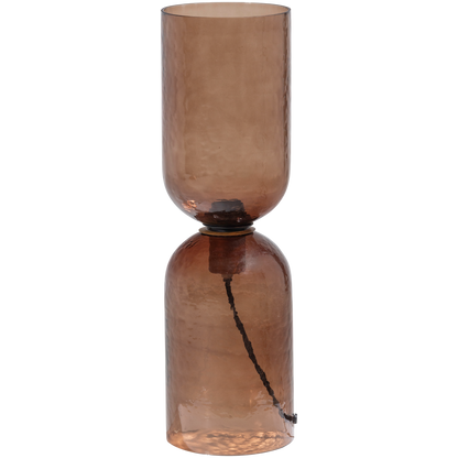 Woood Gigi Tafellamp Gehamerd Glas Bruin - KwaliteitWonen.nl
