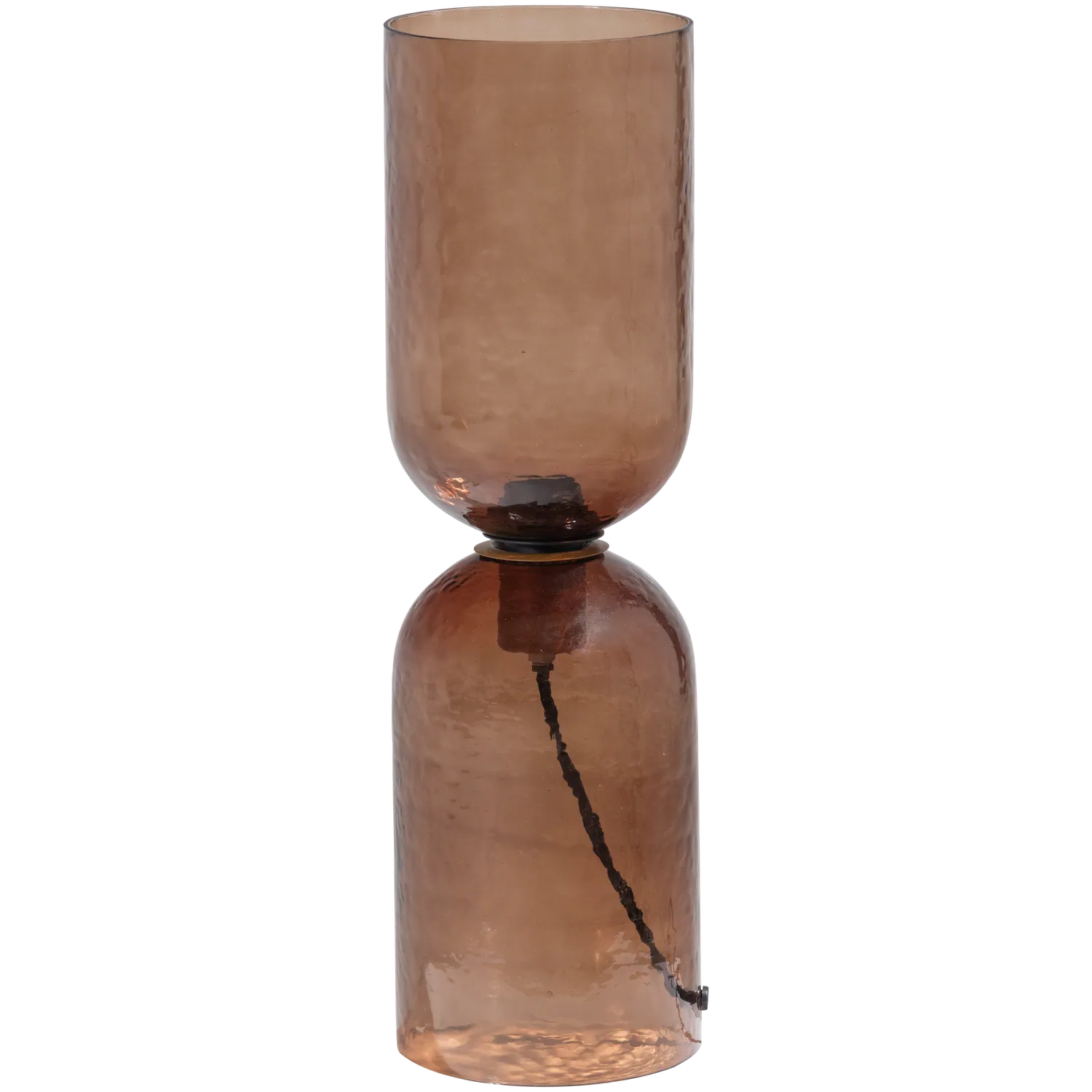 Woood Gigi Tafellamp Gehamerd Glas Bruin - KwaliteitWonen.nl