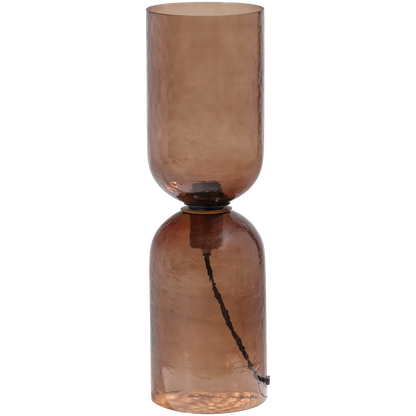 Woood Gigi Tafellamp Gehamerd Glas Bruin - KwaliteitWonen.nl