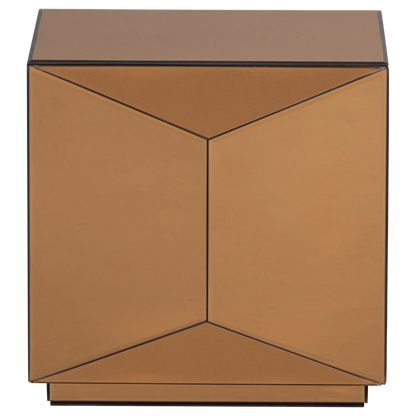 Woood Glintz Bijzettafel Hout Spiegelglas Bruin [Fsc] - KwaliteitWonen.nl