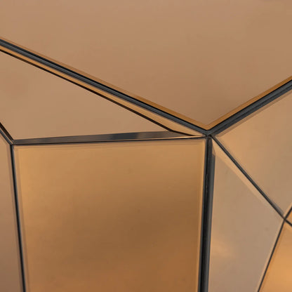Woood Glintz Bijzettafel Hout Spiegelglas Bruin [Fsc] - KwaliteitWonen.nl