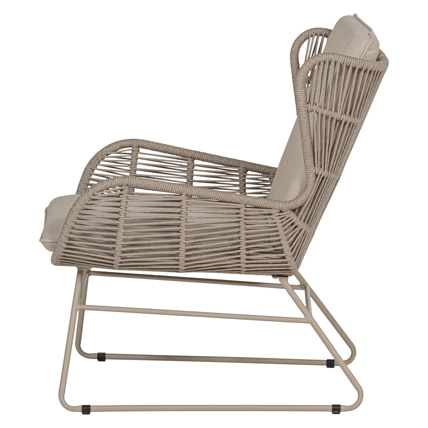 Woood Grace Tuin Loungestoel Staal/Touw Zand - KwaliteitWonen.nl