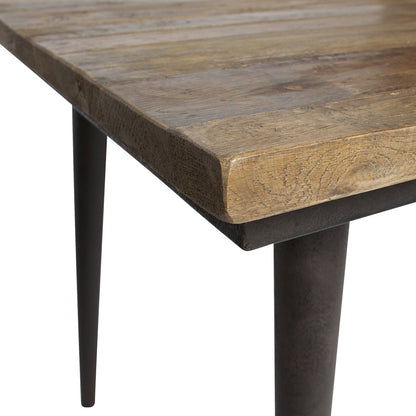 Woood Guild Tafel Naturel Zwart Onderstel 220x90cm - KwaliteitWonen.nl