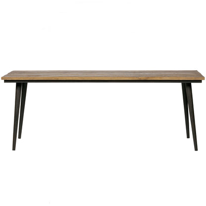 Woood Guild Tafel Naturel Zwart Onderstel 220x90cm - KwaliteitWonen.nl