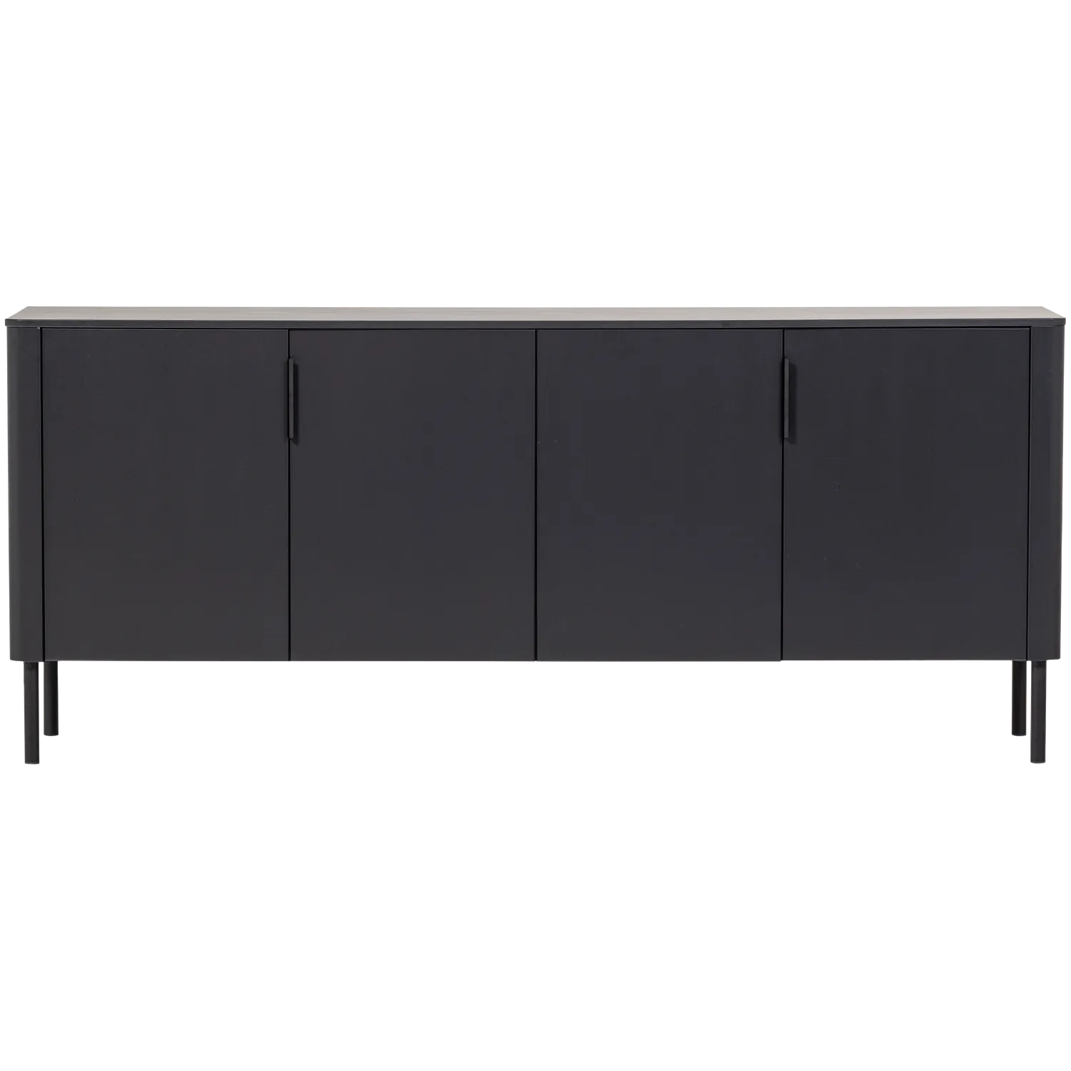 Woood Gunnar Dressoir 200 Cm Grenen Matzwart [Fsc] - KwaliteitWonen.nl