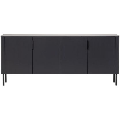 Woood Gunnar Dressoir 200 Cm Grenen Matzwart [Fsc] - KwaliteitWonen.nl