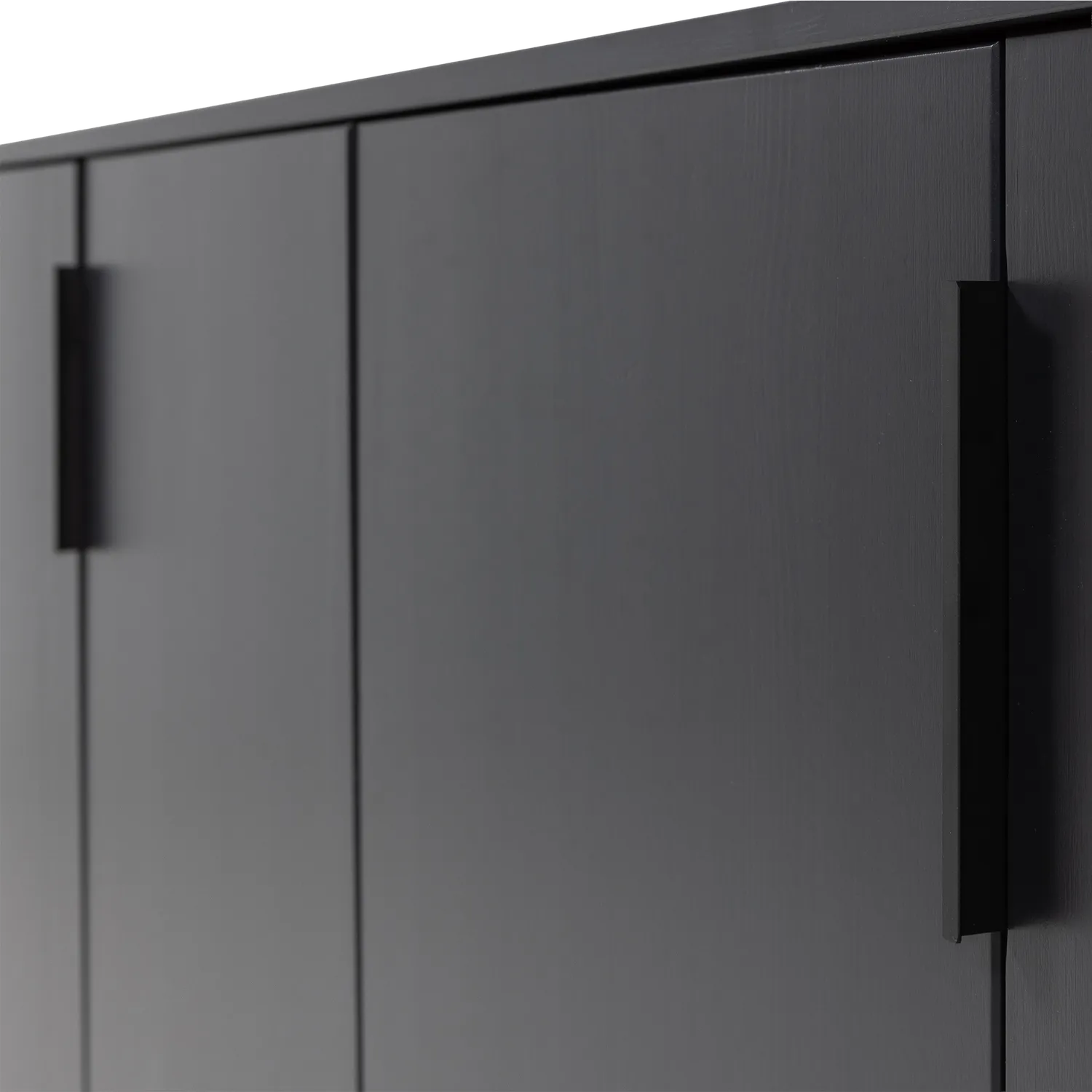 Woood Gunnar Dressoir 200 Cm Grenen Matzwart [Fsc] - KwaliteitWonen.nl