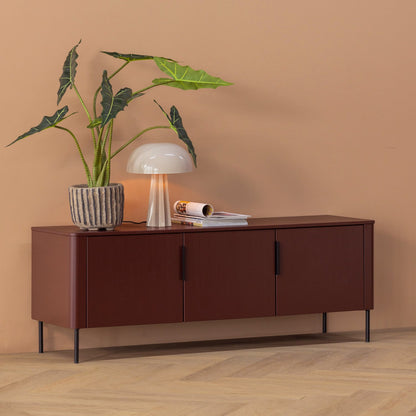 Woood Gunnar Tv Meubel 154 Cm Grenen Bordeauxrood [Fsc] - KwaliteitWonen.nl