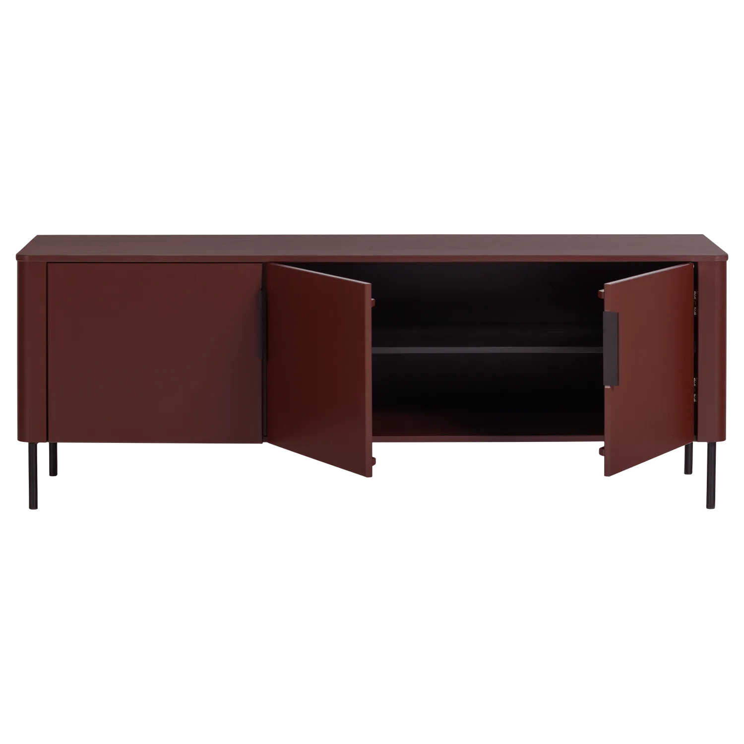 Woood Gunnar Tv Meubel 154 Cm Grenen Bordeauxrood [Fsc] - KwaliteitWonen.nl