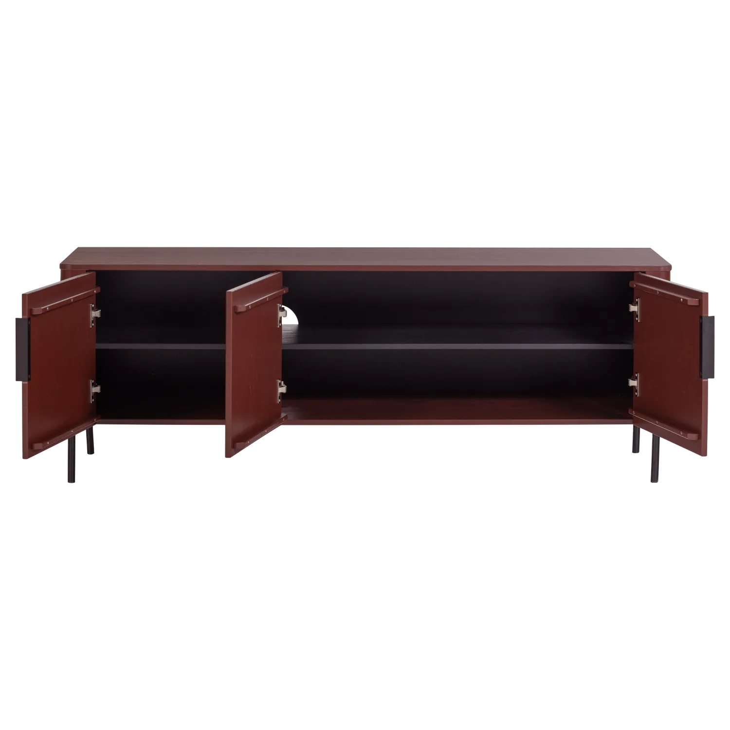 Woood Gunnar Tv Meubel 154 Cm Grenen Bordeauxrood [Fsc] - KwaliteitWonen.nl