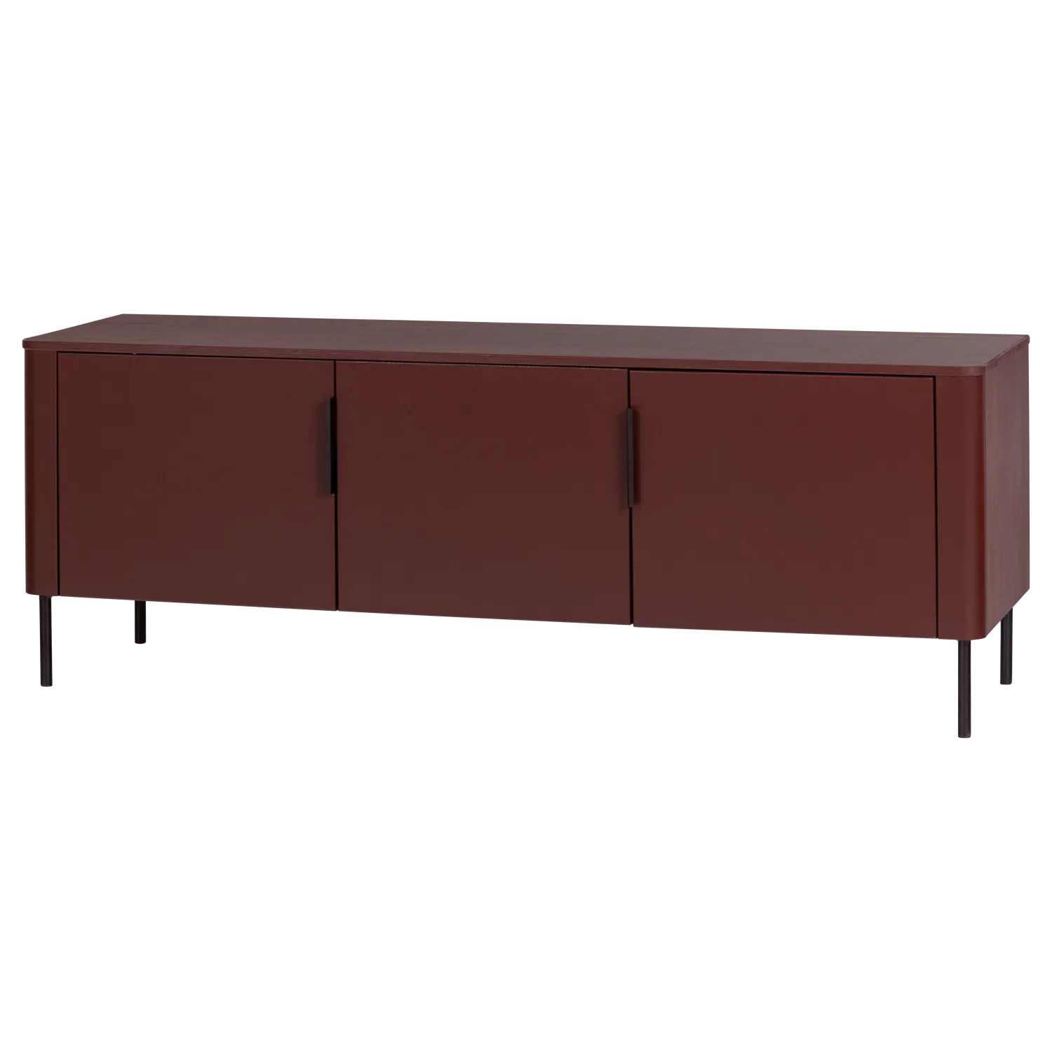Woood Gunnar Tv Meubel 154 Cm Grenen Bordeauxrood [Fsc] - KwaliteitWonen.nl