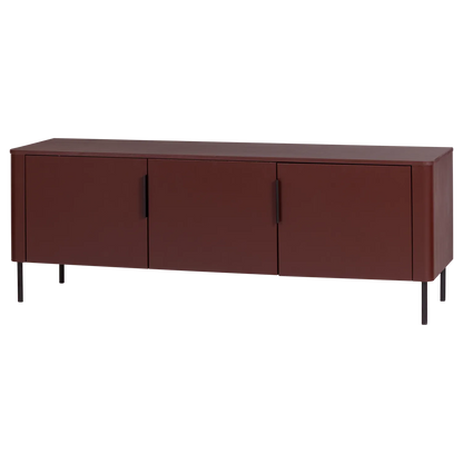 Woood Gunnar Tv Meubel 154 Cm Grenen Bordeauxrood [Fsc] - KwaliteitWonen.nl