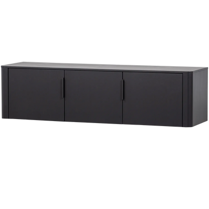 Woood Gunnar Tv Meubel 154 Cm Grenen Matzwart [Fsc] - KwaliteitWonen.nl