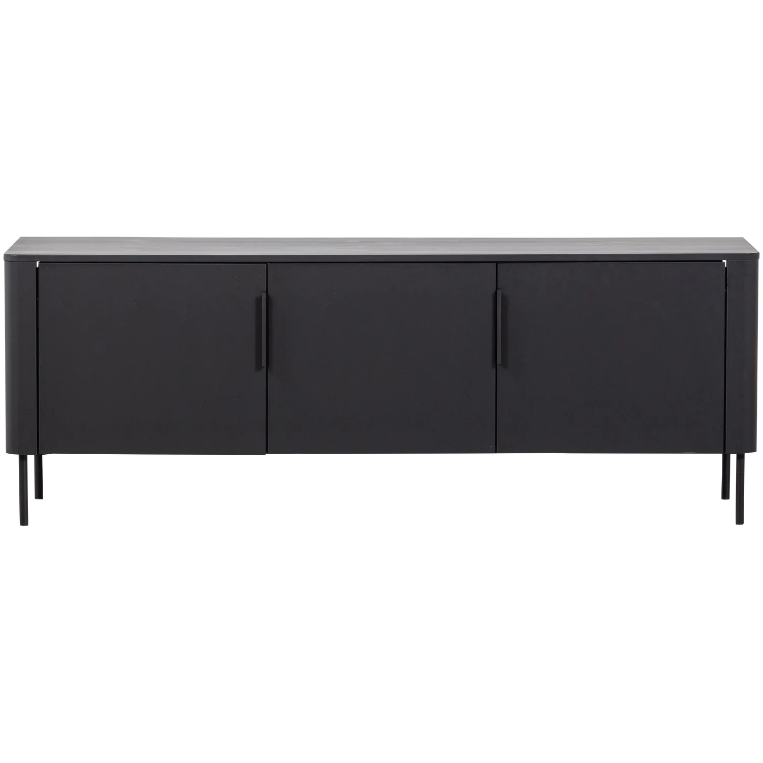 Woood Gunnar Tv Meubel 154 Cm Grenen Matzwart [Fsc] - KwaliteitWonen.nl