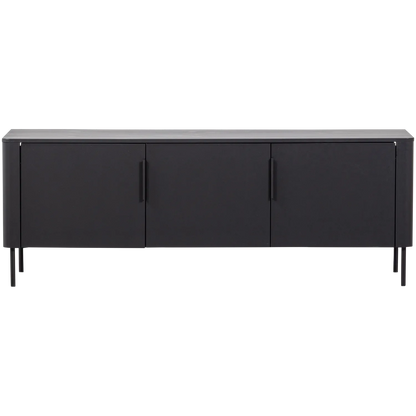 Woood Gunnar Tv Meubel 154 Cm Grenen Matzwart [Fsc] - KwaliteitWonen.nl
