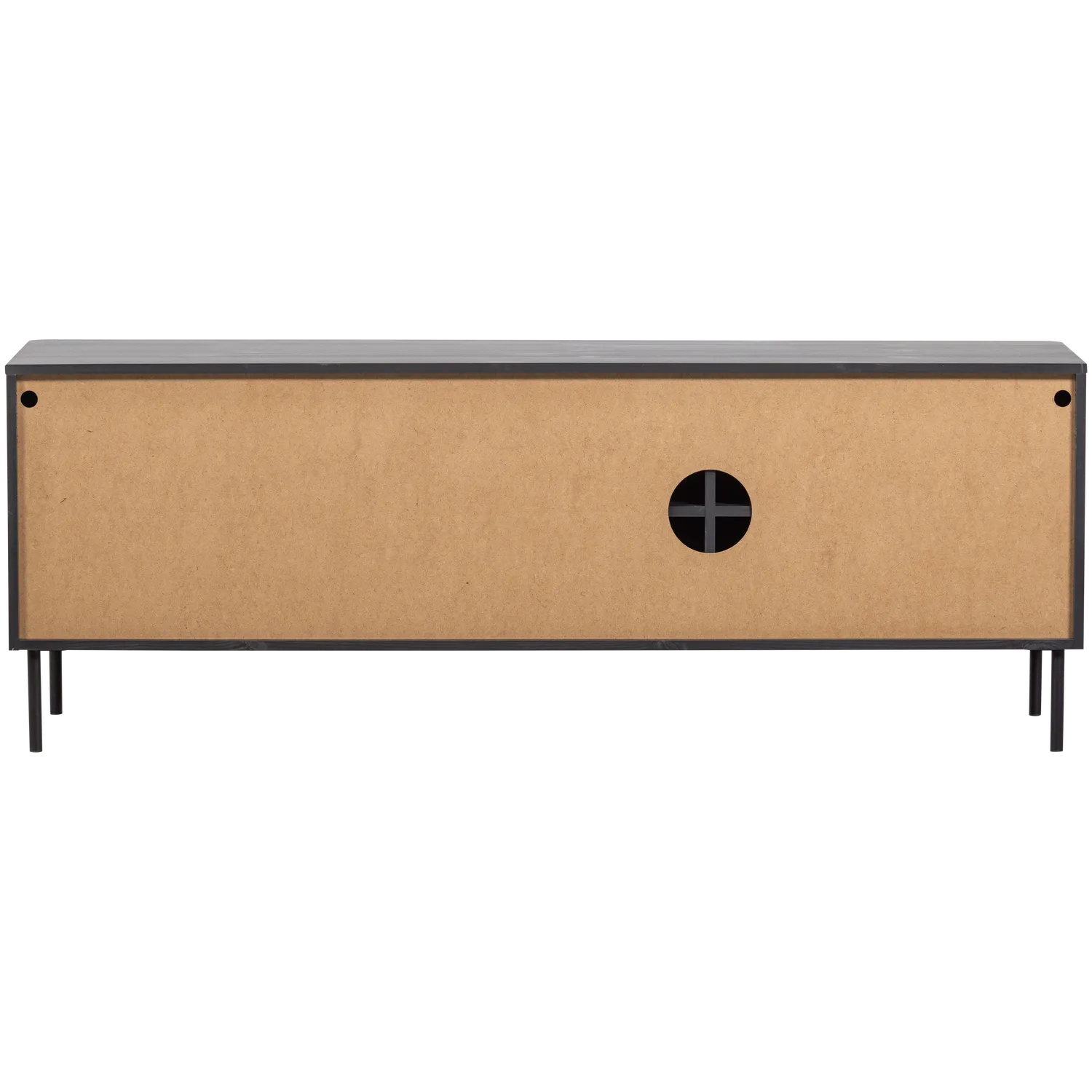 Woood Gunnar Tv Meubel 154 Cm Grenen Matzwart [Fsc] - KwaliteitWonen.nl