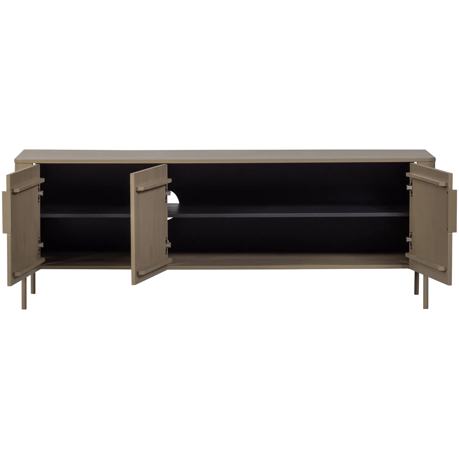 Woood Gunnar Tv Meubel 154 Cm Grenen Mud [Fsc] - KwaliteitWonen.nl