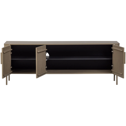 Woood Gunnar Tv Meubel 154 Cm Grenen Mud [Fsc] - KwaliteitWonen.nl