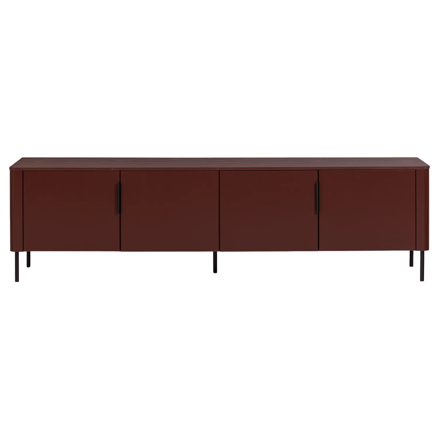 Woood Gunnar Tv Meubel 200 Cm Grenen Bordeauxrood [Fsc] - KwaliteitWonen.nl