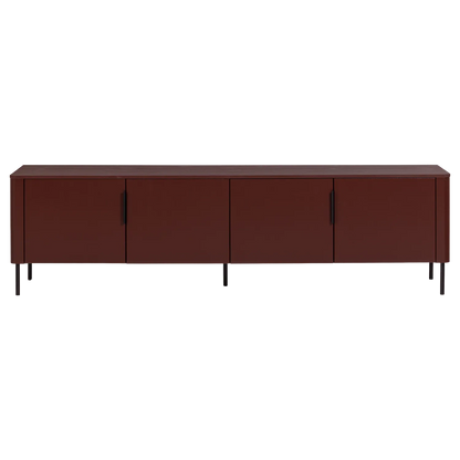 Woood Gunnar Tv Meubel 200 Cm Grenen Bordeauxrood [Fsc] - KwaliteitWonen.nl