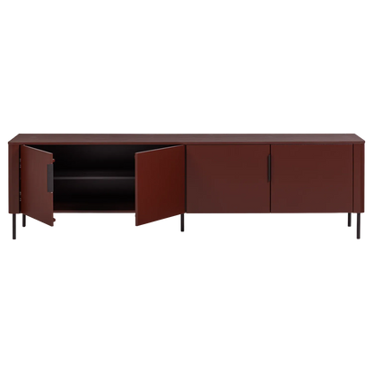 Woood Gunnar Tv Meubel 200 Cm Grenen Bordeauxrood [Fsc] - KwaliteitWonen.nl