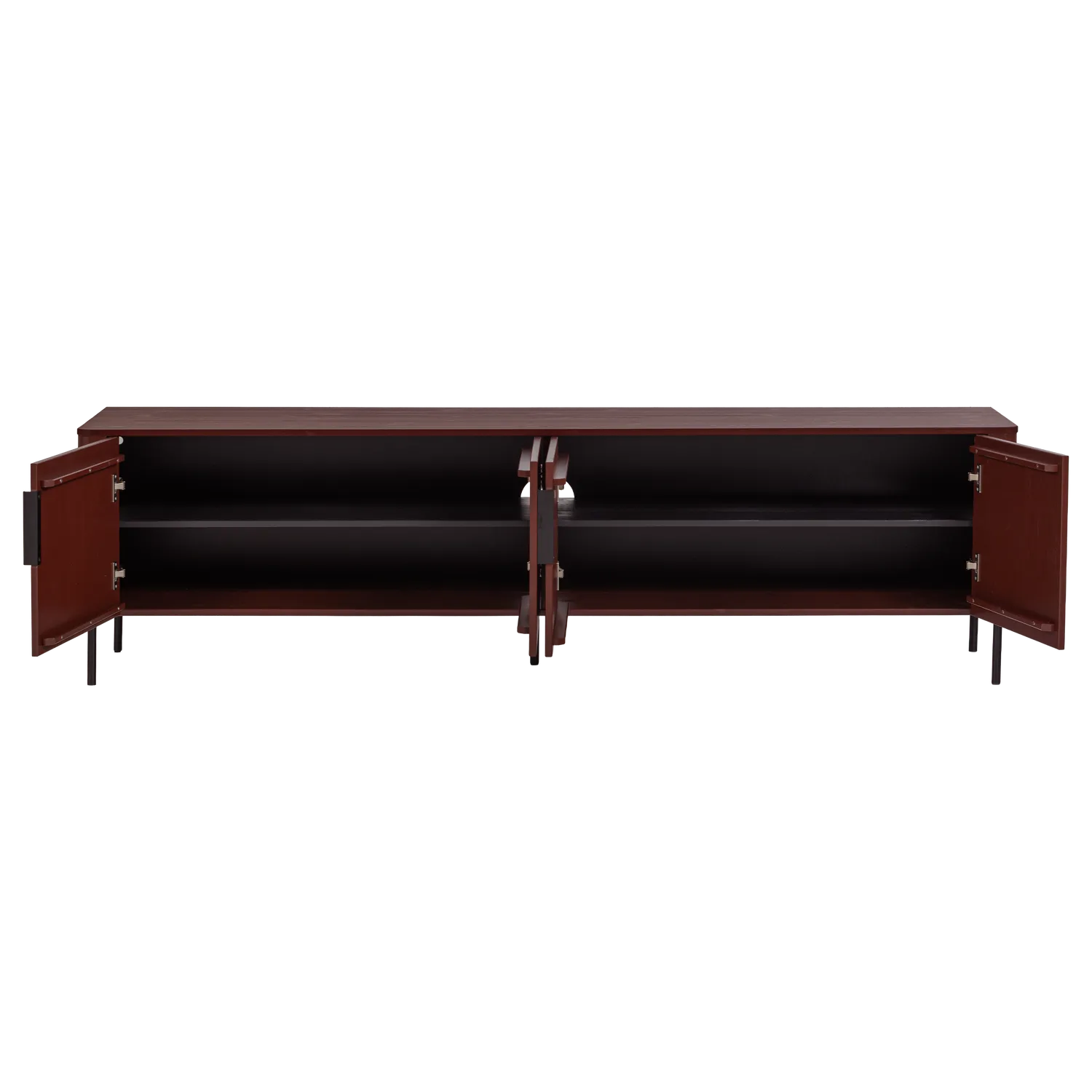 Woood Gunnar Tv Meubel 200 Cm Grenen Bordeauxrood [Fsc] - KwaliteitWonen.nl