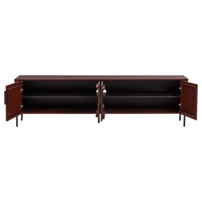 Woood Gunnar Tv Meubel 200 Cm Grenen Bordeauxrood [Fsc] - KwaliteitWonen.nl