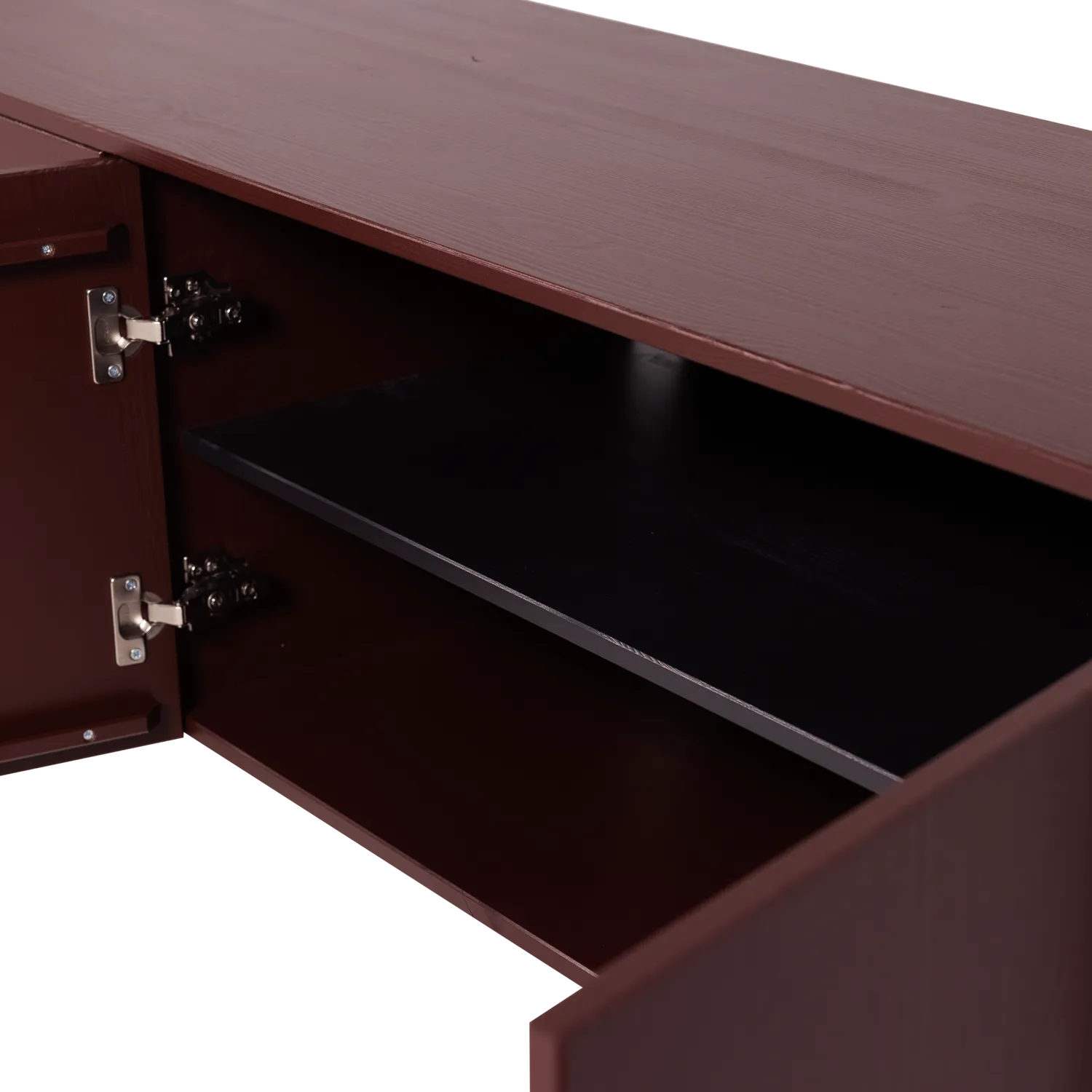 Woood Gunnar Tv Meubel 200 Cm Grenen Bordeauxrood [Fsc] - KwaliteitWonen.nl