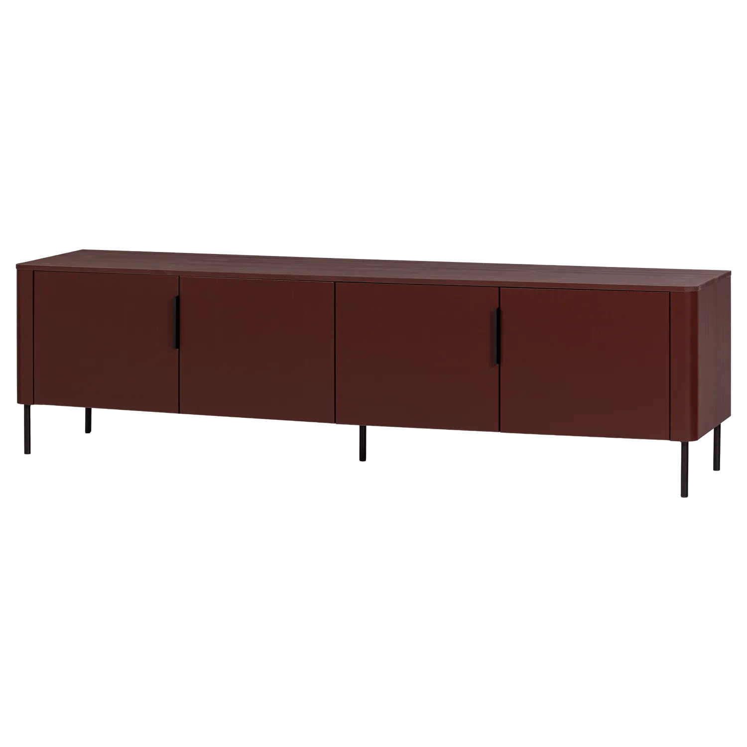 Woood Gunnar Tv Meubel 200 Cm Grenen Bordeauxrood [Fsc] - KwaliteitWonen.nl