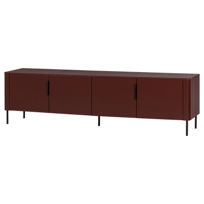 Woood Gunnar Tv Meubel 200 Cm Grenen Bordeauxrood [Fsc] - KwaliteitWonen.nl