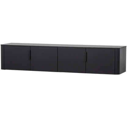 Woood Gunnar Tv Meubel 200 Cm Grenen Matzwart [Fsc] - KwaliteitWonen.nl