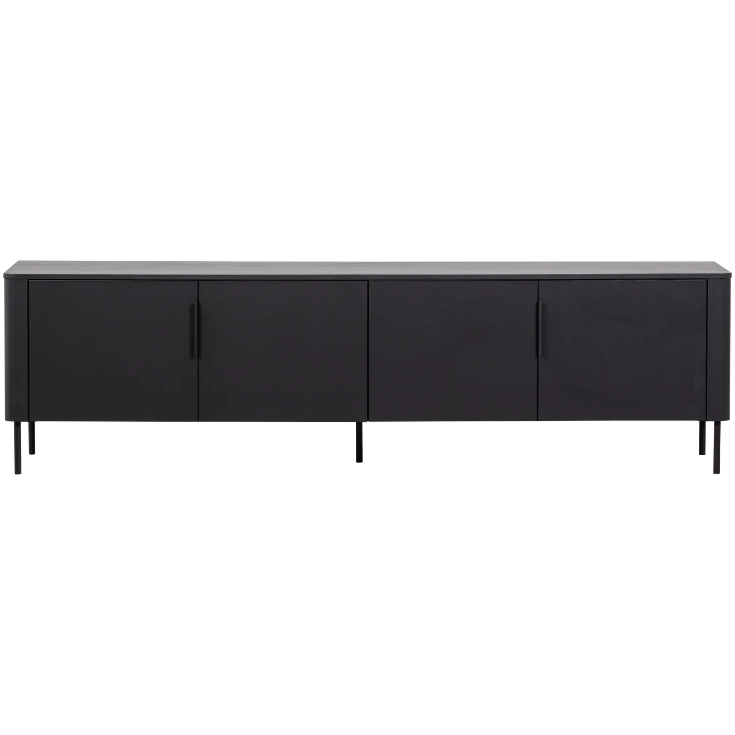 Woood Gunnar Tv Meubel 200 Cm Grenen Matzwart [Fsc] - KwaliteitWonen.nl
