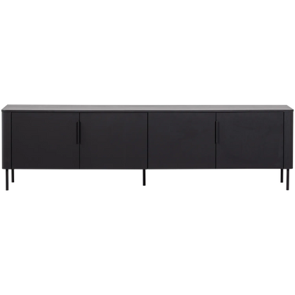 Woood Gunnar Tv Meubel 200 Cm Grenen Matzwart [Fsc] - KwaliteitWonen.nl