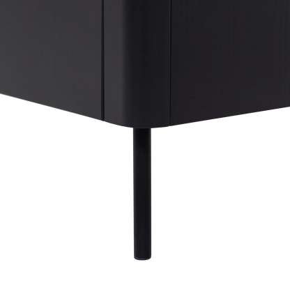 Woood Gunnar Tv Meubel 200 Cm Grenen Matzwart [Fsc] - KwaliteitWonen.nl