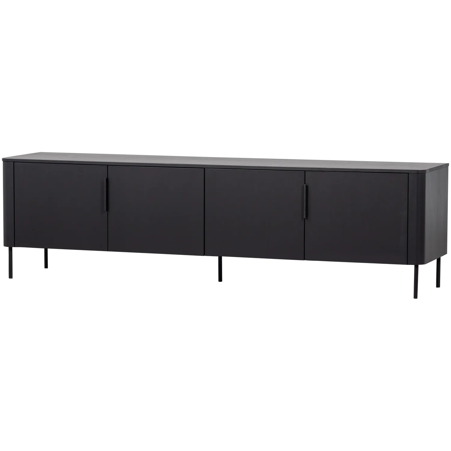 Woood Gunnar Tv Meubel 200 Cm Grenen Matzwart [Fsc] - KwaliteitWonen.nl