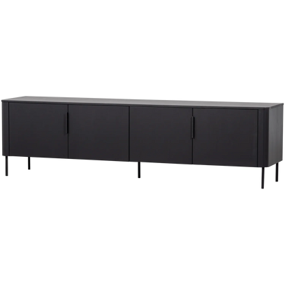 Woood Gunnar Tv Meubel 200 Cm Grenen Matzwart [Fsc] - KwaliteitWonen.nl