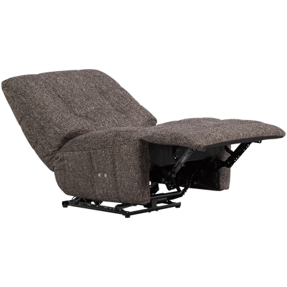 Woood Hein Relaxfauteuil Elektrisch Antraciet/Bruin Melange - KwaliteitWonen.nl