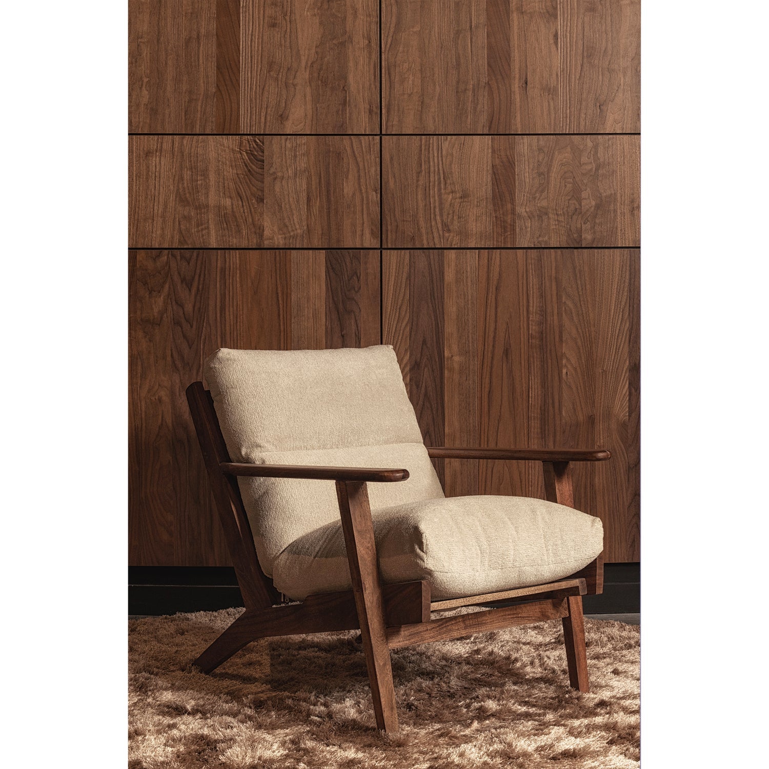 Woood Houston Fauteuil Boucle Hout Naturel - KwaliteitWonen.nl